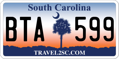 SC license plate BTA599