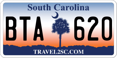 SC license plate BTA620