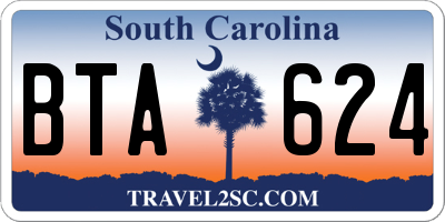 SC license plate BTA624