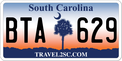SC license plate BTA629