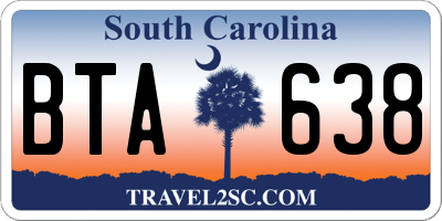 SC license plate BTA638