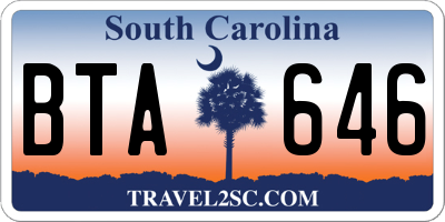 SC license plate BTA646