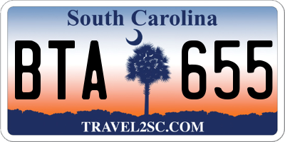 SC license plate BTA655