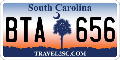 SC license plate BTA656