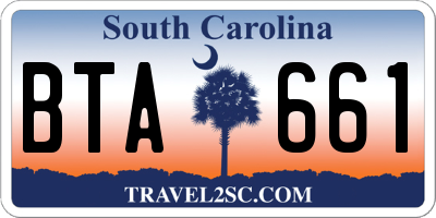 SC license plate BTA661