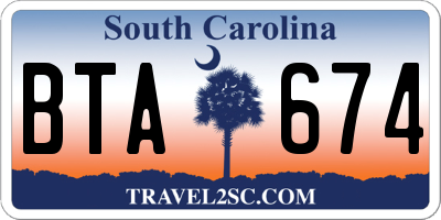 SC license plate BTA674