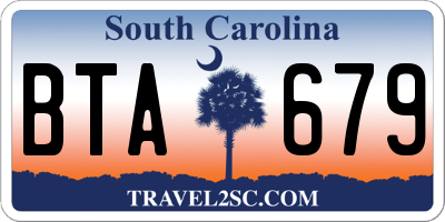 SC license plate BTA679