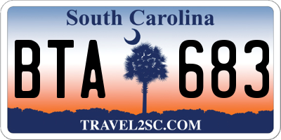 SC license plate BTA683