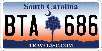 SC license plate BTA686