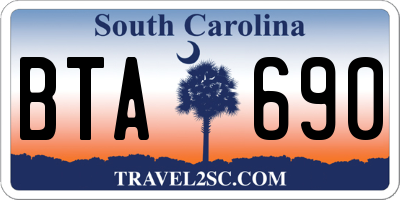 SC license plate BTA690