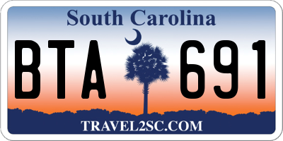 SC license plate BTA691
