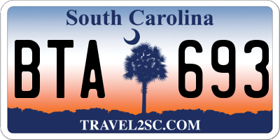 SC license plate BTA693