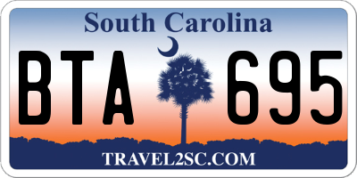 SC license plate BTA695