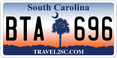 SC license plate BTA696