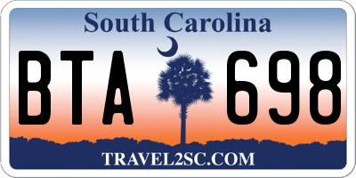 SC license plate BTA698