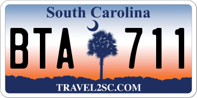 SC license plate BTA711