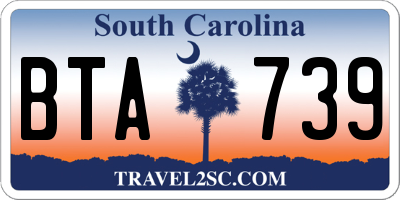 SC license plate BTA739
