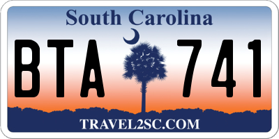 SC license plate BTA741