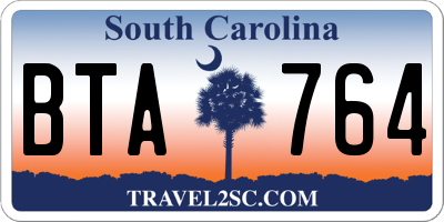 SC license plate BTA764