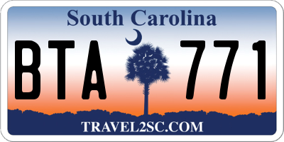 SC license plate BTA771