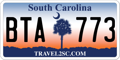 SC license plate BTA773