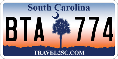 SC license plate BTA774