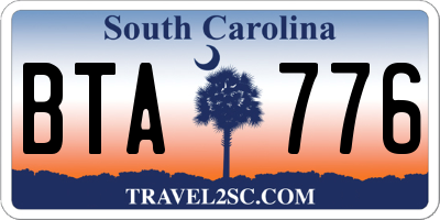 SC license plate BTA776