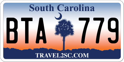 SC license plate BTA779