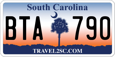 SC license plate BTA790