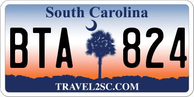 SC license plate BTA824