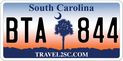 SC license plate BTA844