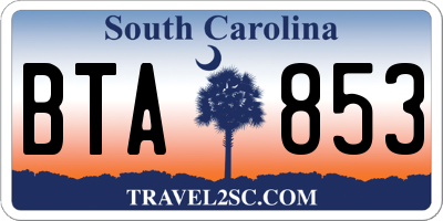 SC license plate BTA853