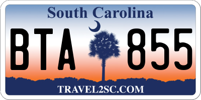 SC license plate BTA855