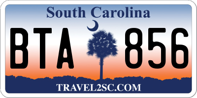 SC license plate BTA856