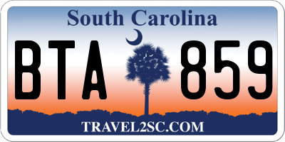 SC license plate BTA859