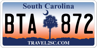 SC license plate BTA872