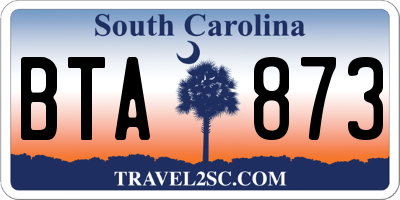 SC license plate BTA873