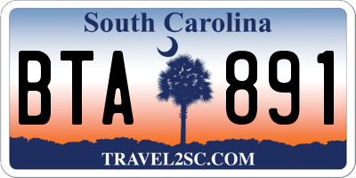 SC license plate BTA891