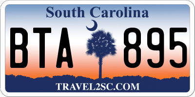 SC license plate BTA895