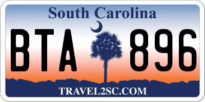 SC license plate BTA896