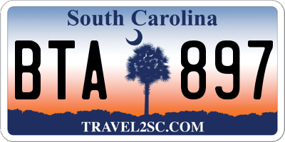 SC license plate BTA897