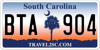 SC license plate BTA904
