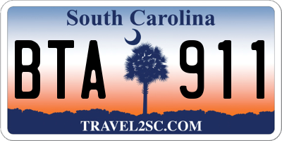 SC license plate BTA911