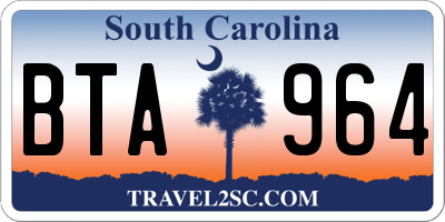 SC license plate BTA964