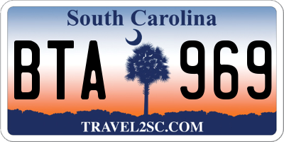 SC license plate BTA969