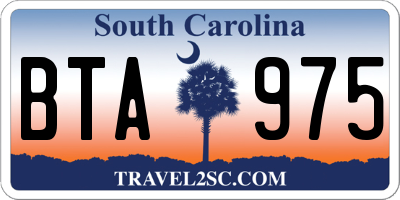 SC license plate BTA975