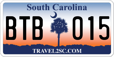 SC license plate BTB015