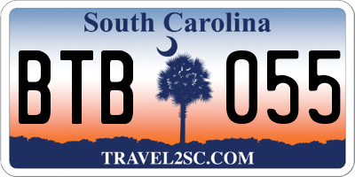 SC license plate BTB055