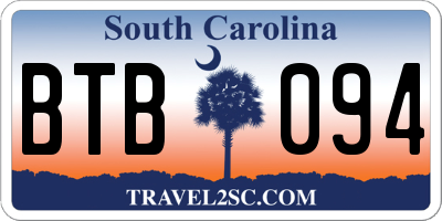 SC license plate BTB094