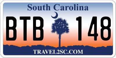 SC license plate BTB148